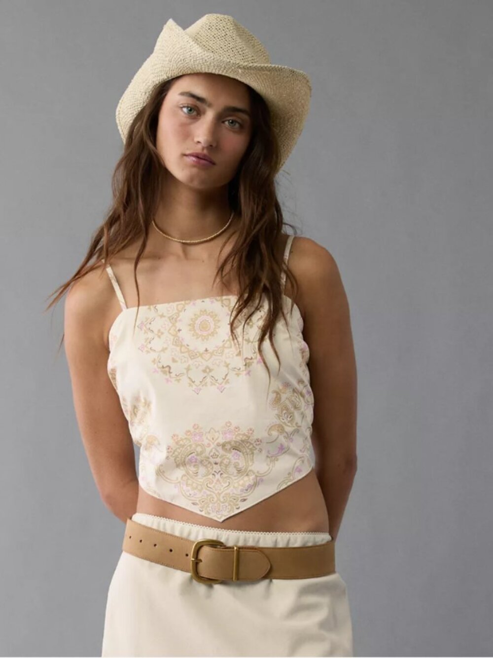 American Eagle AE Boho Chic Bandana Top XL